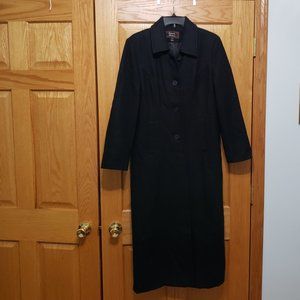 Stephanie Mathews Women's Long Coat 100% WOOL Size Medium